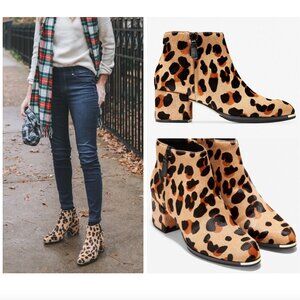 COLE HAAN Grand Ambition animal print Haircalf bootie sz 8.5 NWOB